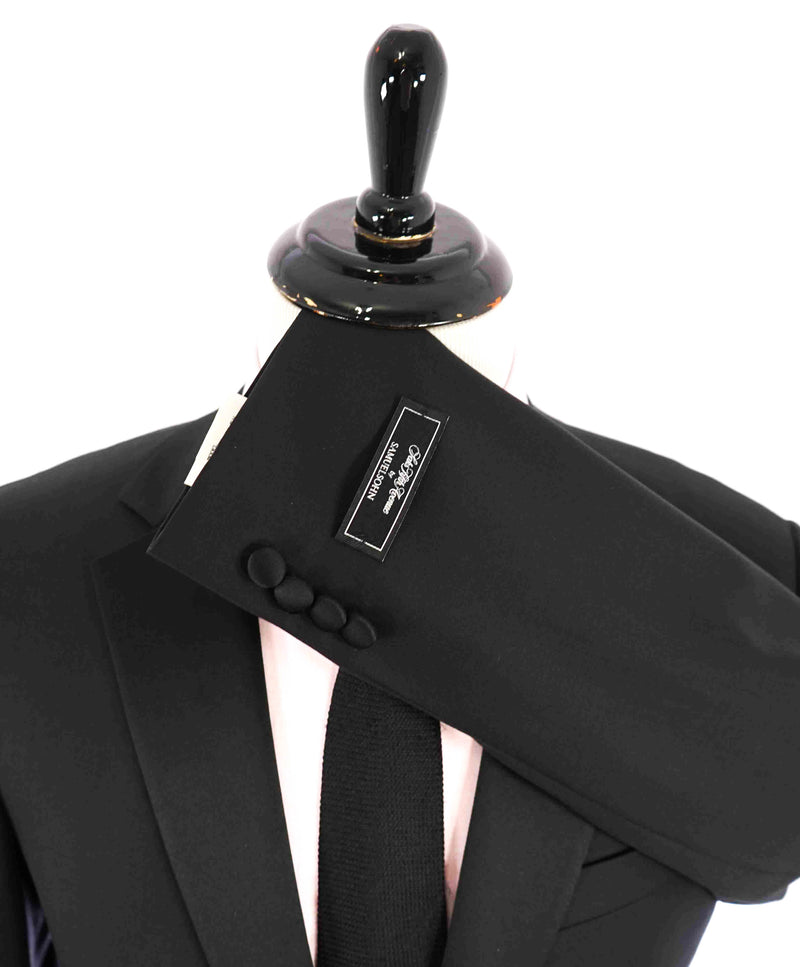 $1,595 SAMUELSOHN - 1-Button Notch Lapel Tuxedo Super 120's Suit - 40R 32W