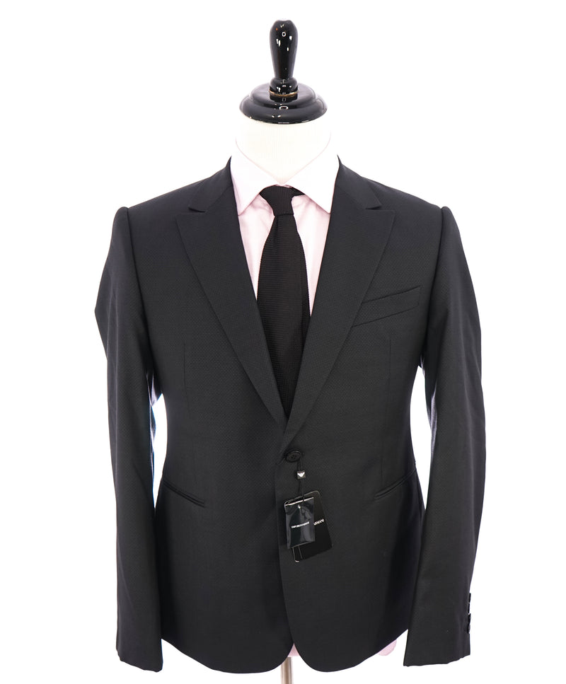 EMPORIO ARMANI - "M LINE" Drop 8 Made In Italy Geometric 1-Button Suit - 42S