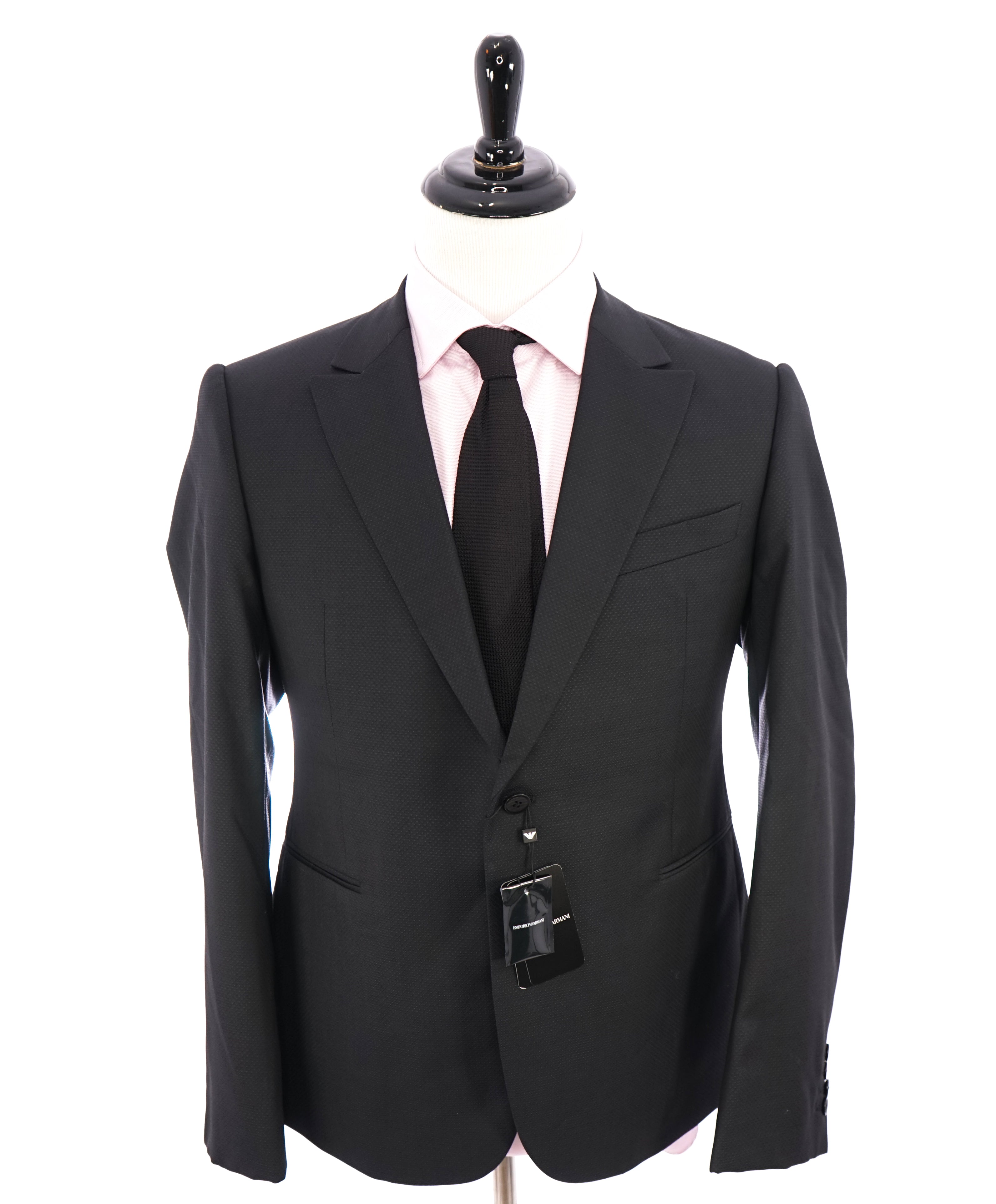 EMPORIO ARMANI -  "M LINE" Drop 8 Made In Italy Geometric 1-Button Suit - 42S