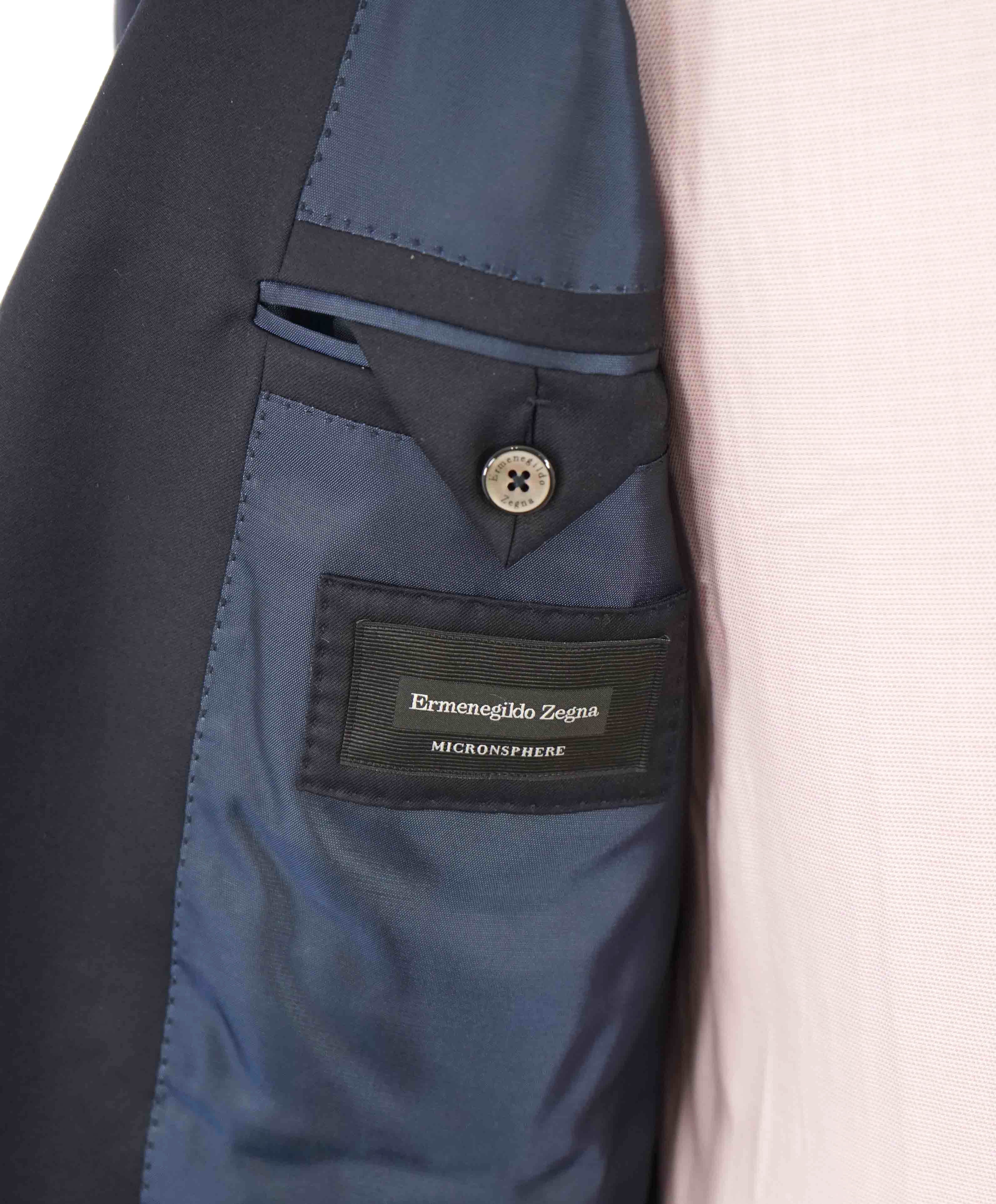 $3,250 ERMENEGILDO ZEGNA - "MICRONSPHERE" *Closet Staple* Navy Suit - 42L