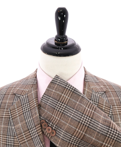 GIORGIO ARMANI - “George” Wool/Silk/Linen Bold Plaid Check Unlined Blazer - 46R