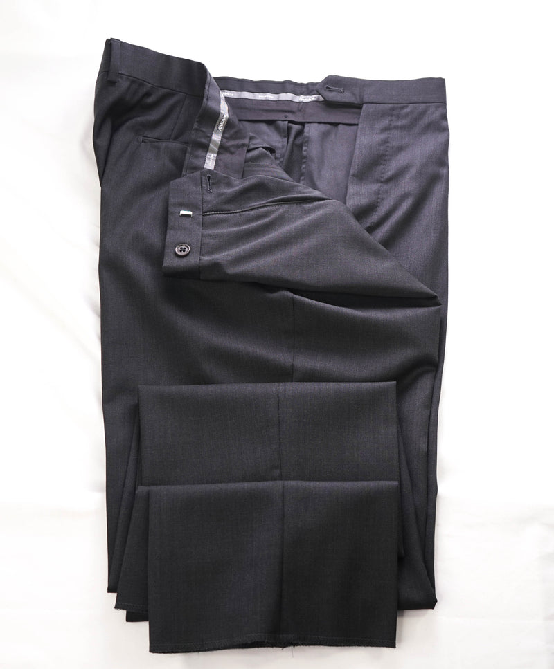 ARMANI COLLEZIONI - Gray *CLOSET STAPLE* Wool Flat Front Dress Pants - 40W