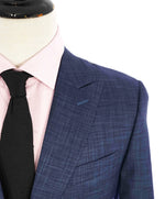 $2,295 CANALI - "EXCLUSIVE Super 150's" Blue Check Plaid Wool/Silk Blazer - 44L