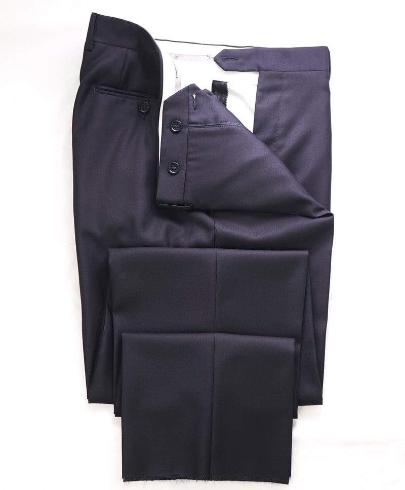 CANALI - Navy Blue *CLOSET STAPLE* Wool Flat Front Dress Pants - 37W