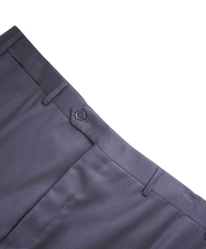 CANALI - Navy Blue *CLOSET STAPLE* Wool Flat Front Dress Pants - 32W