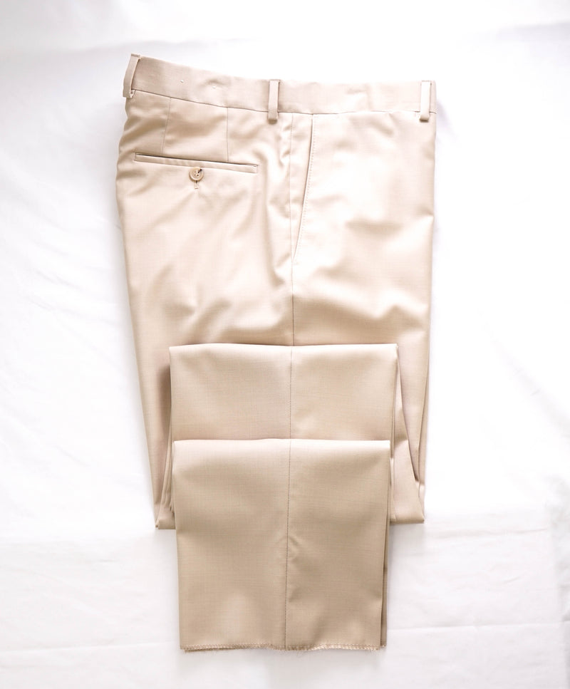 SAMUELSOHN - *PERFORMANCE LYCRA BLEND* Beige Flat Front Dress Pants - 34W
