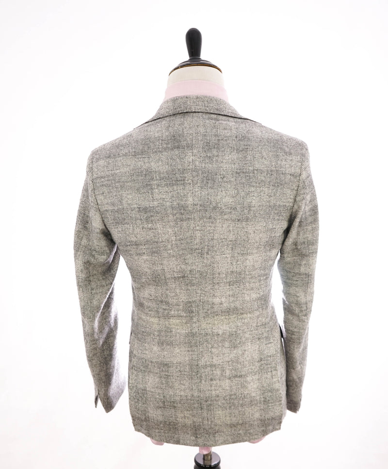 ELEVENTY - ALPACA Plaid Check Tonal Gray Semi-Lined Blazer Jacket - 38US (48EU)