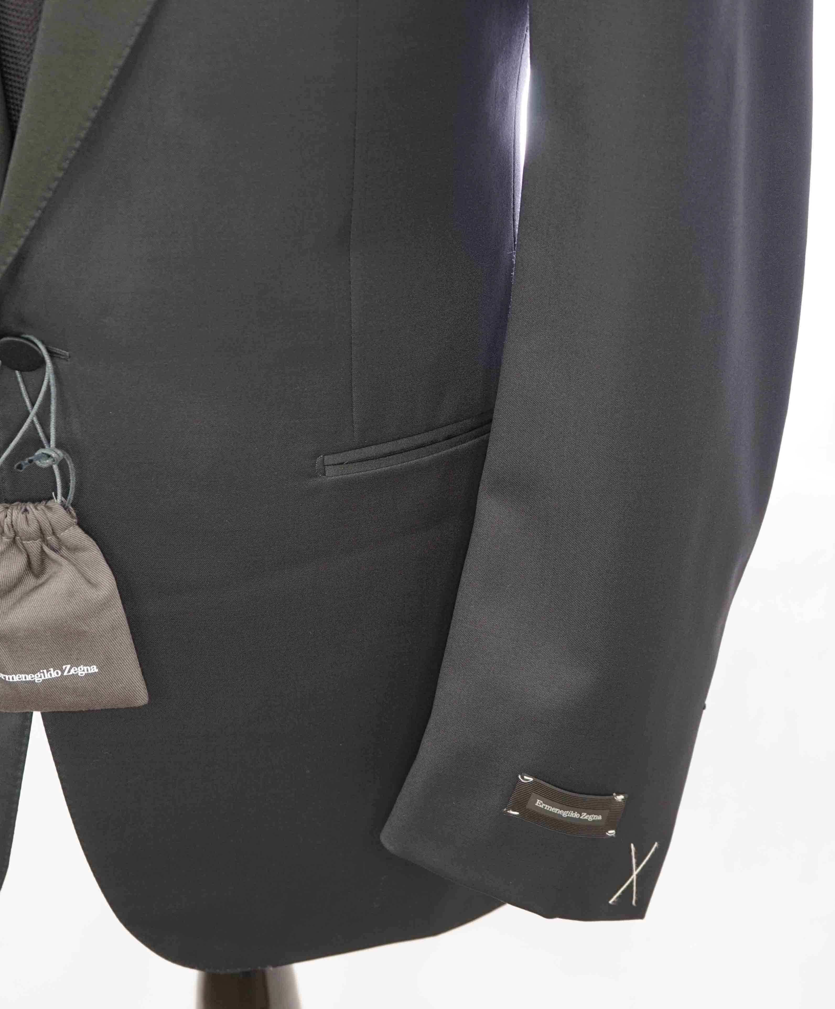 $3,995 ERMENEGILDO ZEGNA -"MICRONSPHERE MILA" PEAK LAPEL Tuxedo - 46L