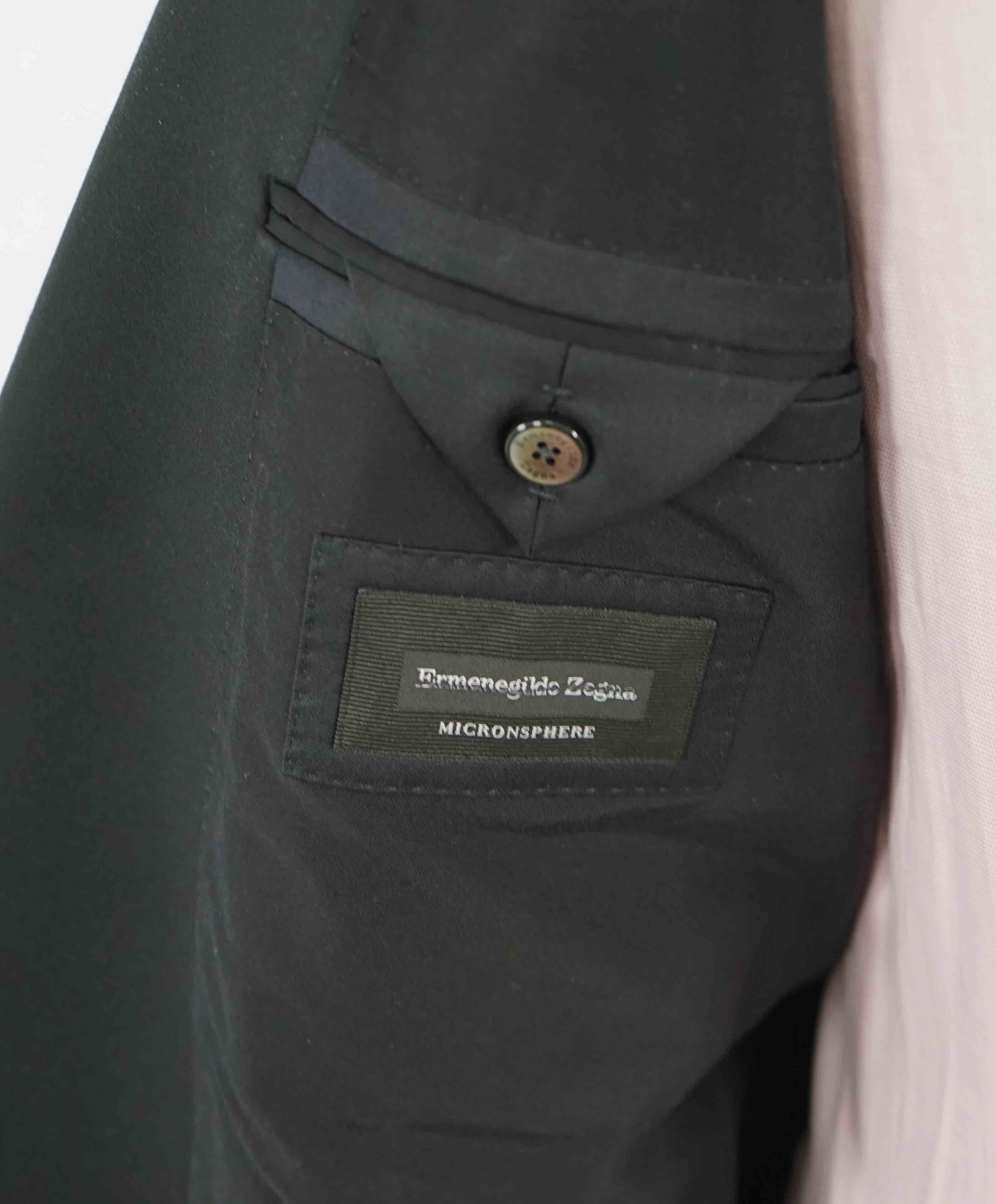 $3,995 ERMENEGILDO ZEGNA -"MICRONSPHERE MILA" PEAK LAPEL Tuxedo - 46L