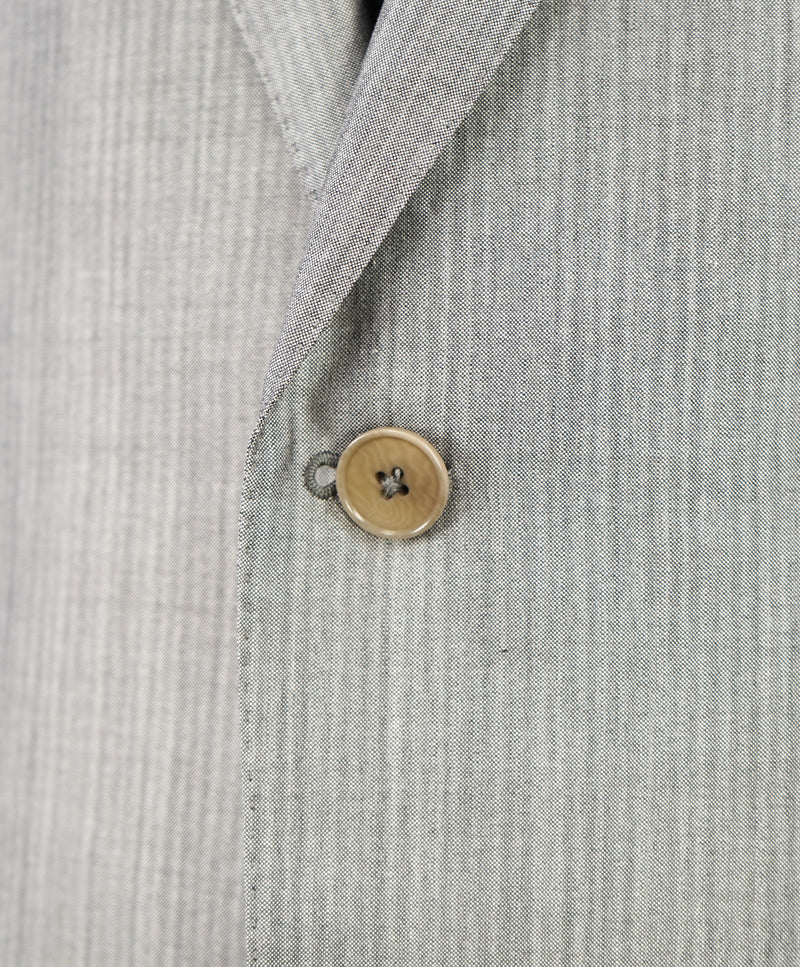 ERMENEGILDO ZEGNA -“WOOL & SILK" herringbone Gray Premium Suit - 46R