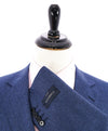 TOMBOLINI - Light Flannel "Vitale Barberis Canonico" Blue Houndstooth Suit - 46R