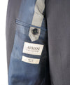 ARMANI COLLEZIONI - “M Line” 3-Piece Navy Solid Suit With Pick Stitching -  46R