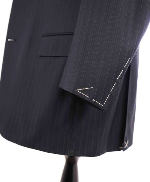 $2,295 CANALI - "EXCLUSIVE Super 150's" Blue Stripe Wool Blazer SU MISURA - 50R