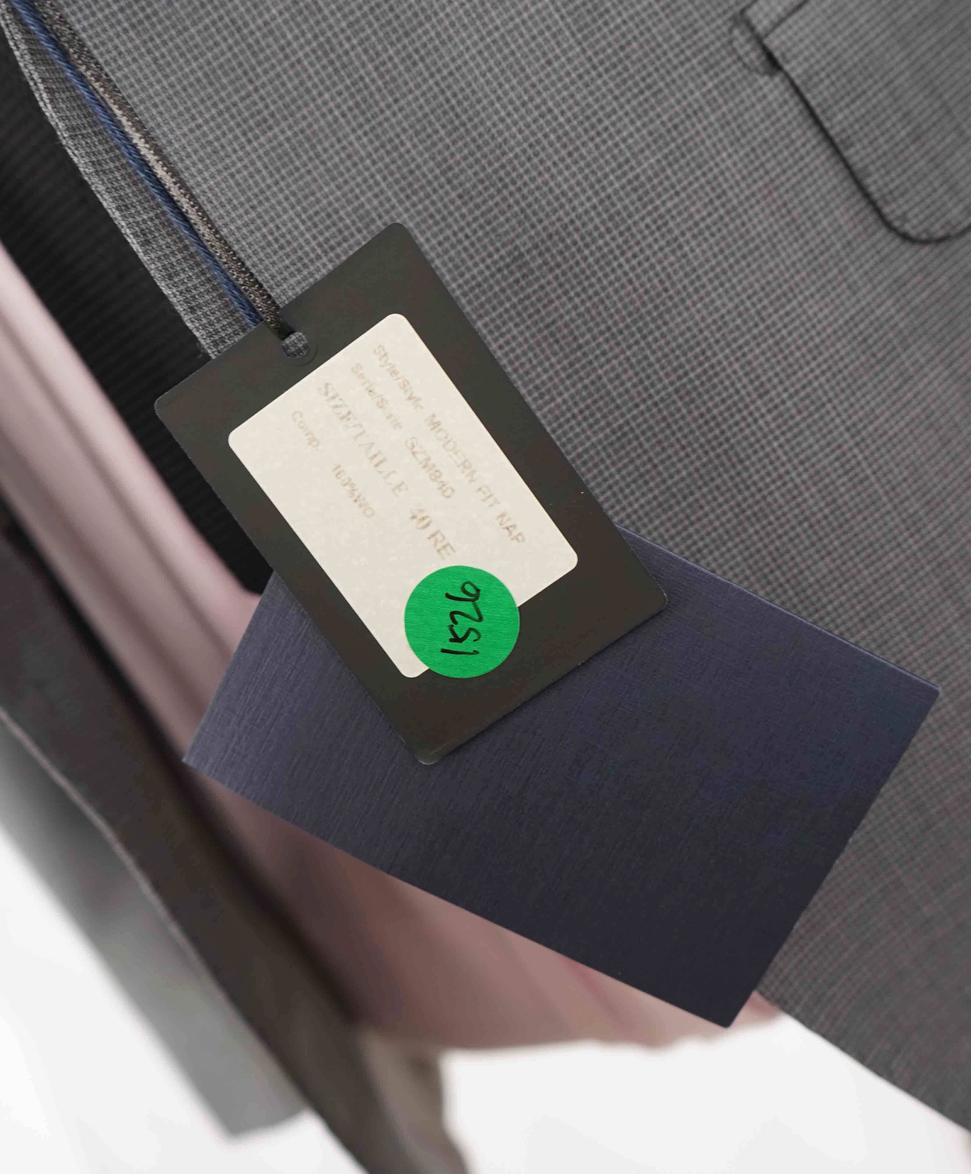 $995 ERMENEGILDO ZEGNA -By SAKS FIFTH AVENUE Gray Check Blazer- 40R