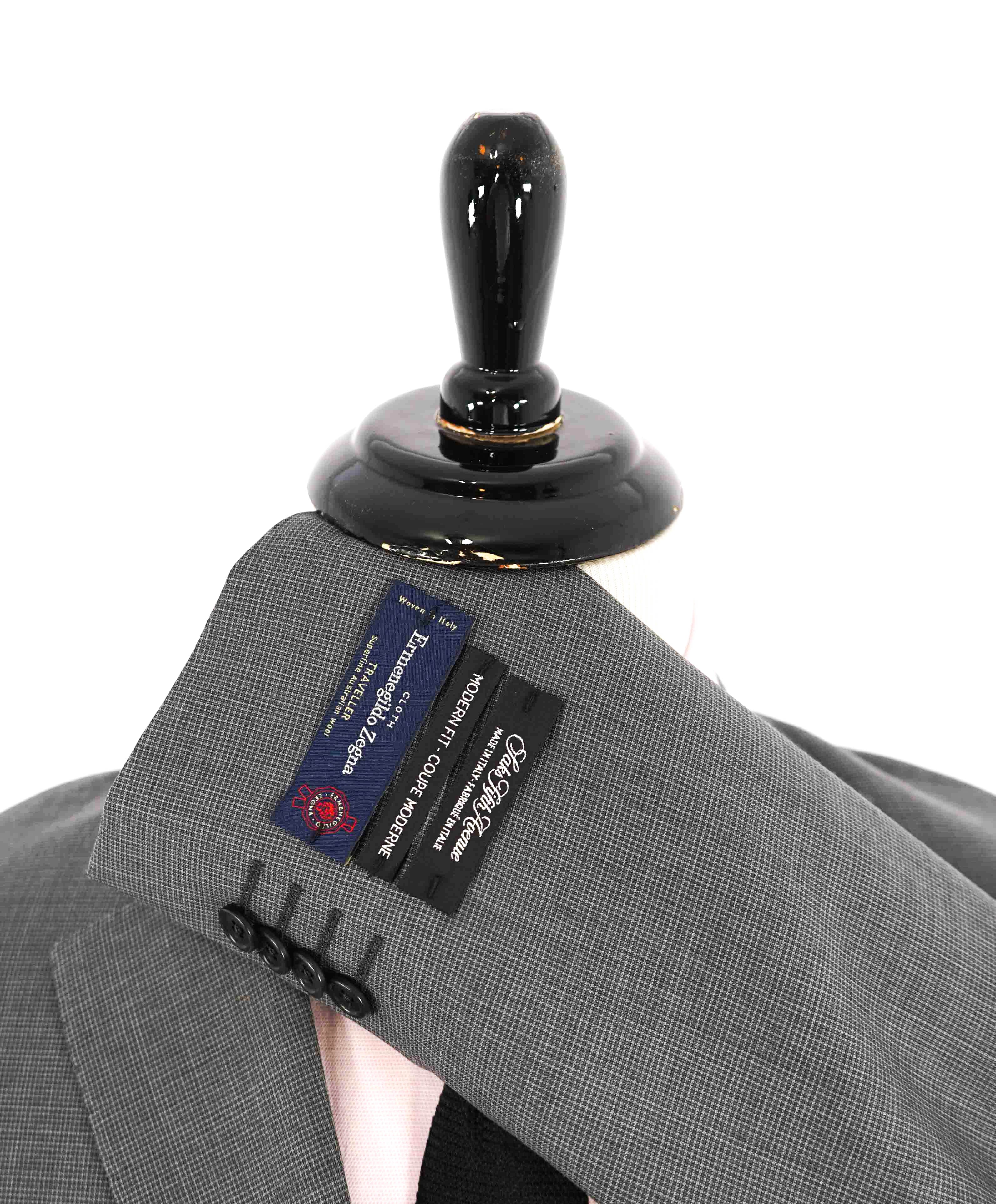 $995 ERMENEGILDO ZEGNA -By SAKS FIFTH AVENUE Gray Check Blazer- 40R