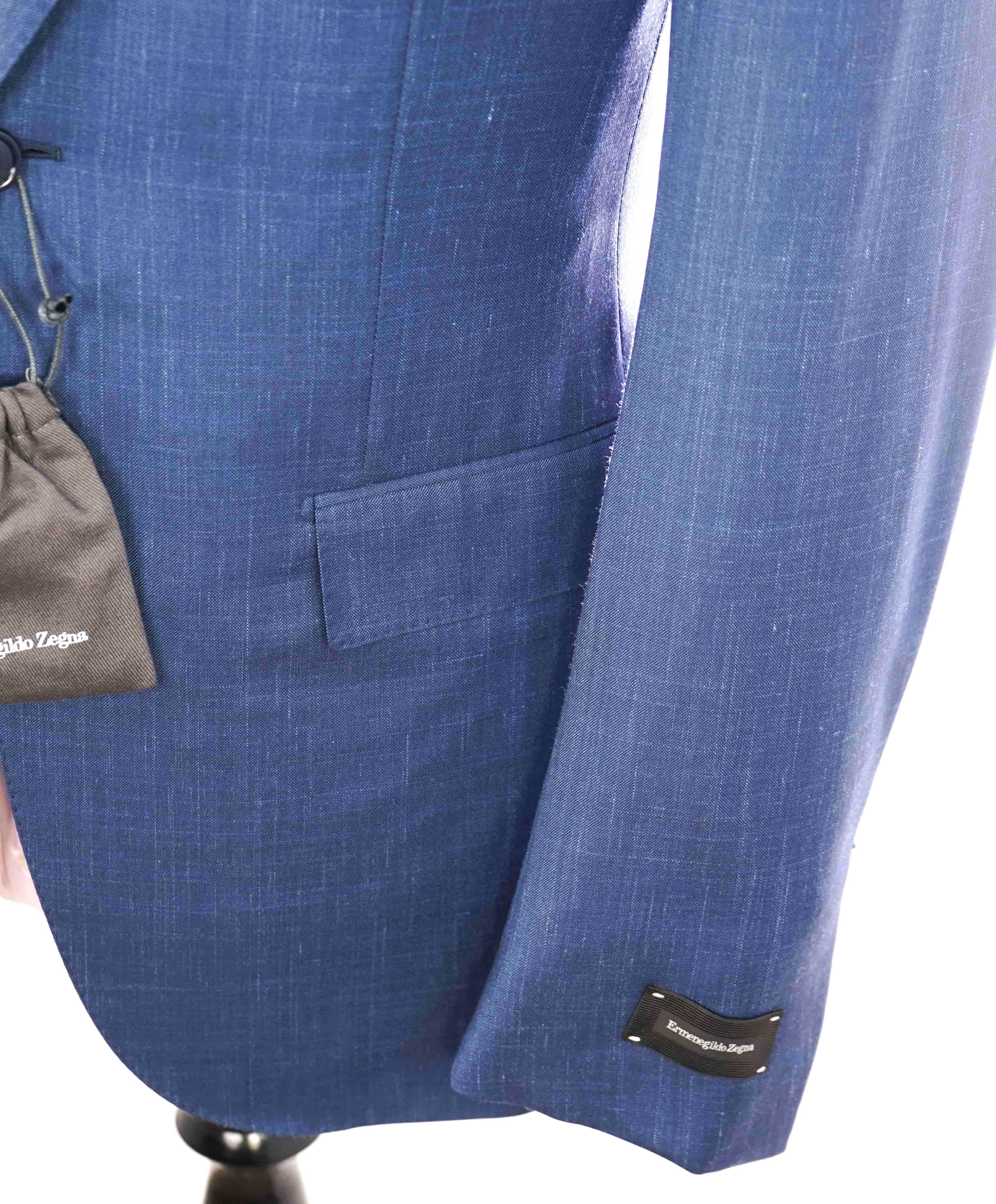 $3,290 ERMENEGILDO ZEGNA- “TORFEO SUMMER” Baby Blue W/SLK/L Blazer- 38R