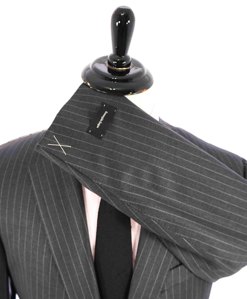 $3,290 ERMENEGILDO ZEGNA- “TORFEO” Gray Wool Stripe Blazer- 46L