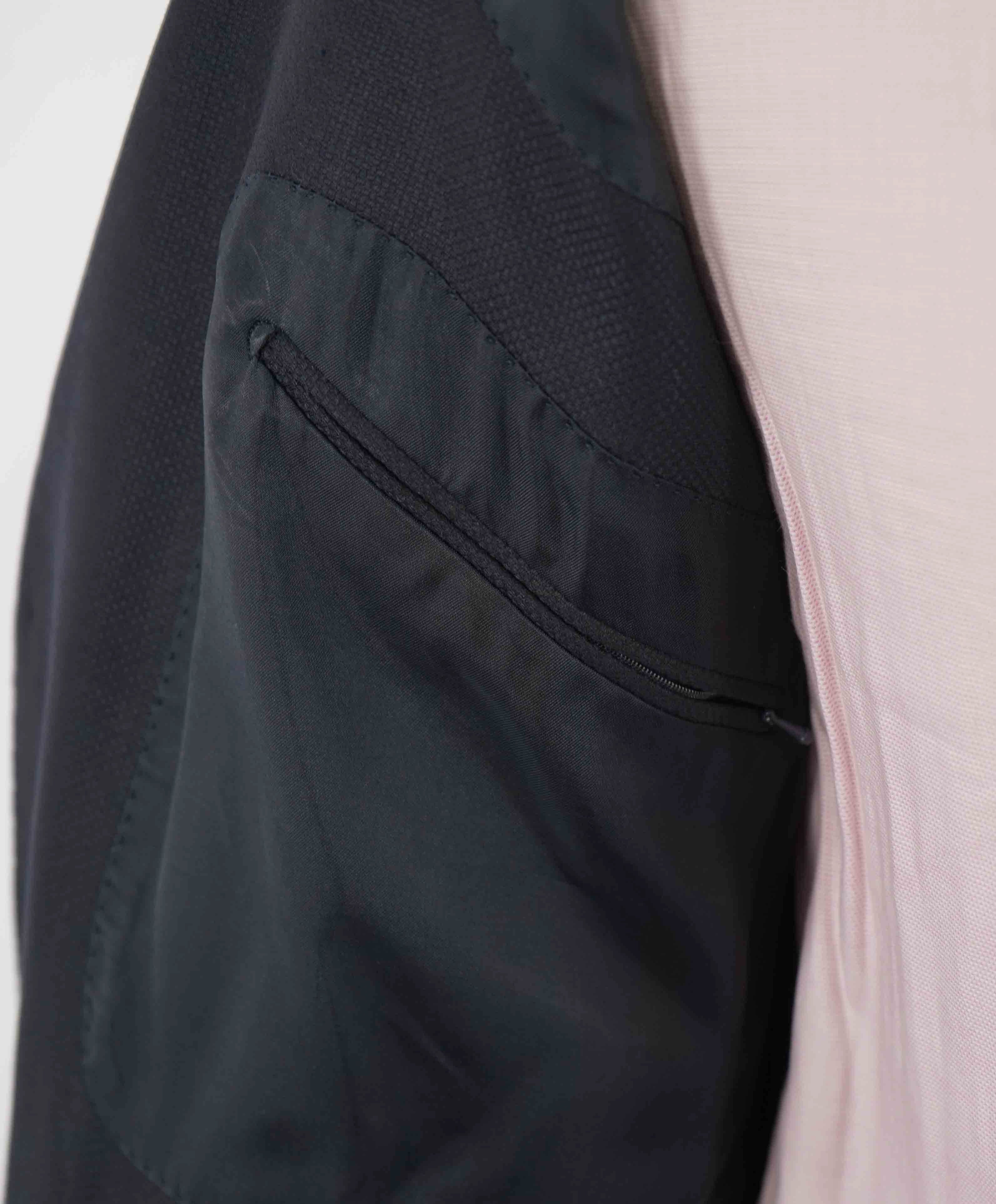 $3,295 ERMENEGILDO ZEGNA - "TROFEO COMFORT" Blue 10 POCKET Blazer - 44R