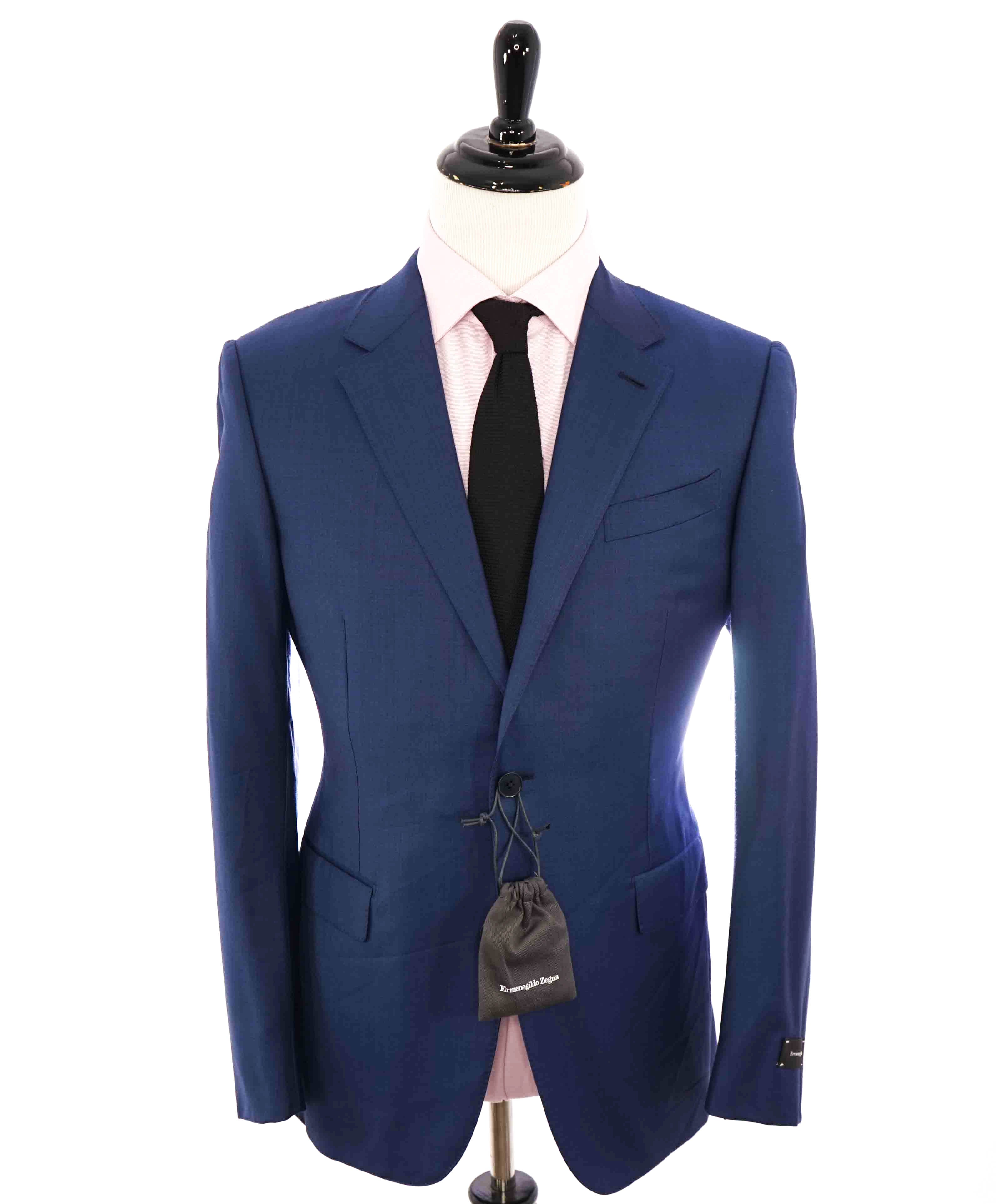 $3,290 ERMENEGILDO ZEGNA- “TORFEO” Bold Blue Birdseye Blazer- 42R