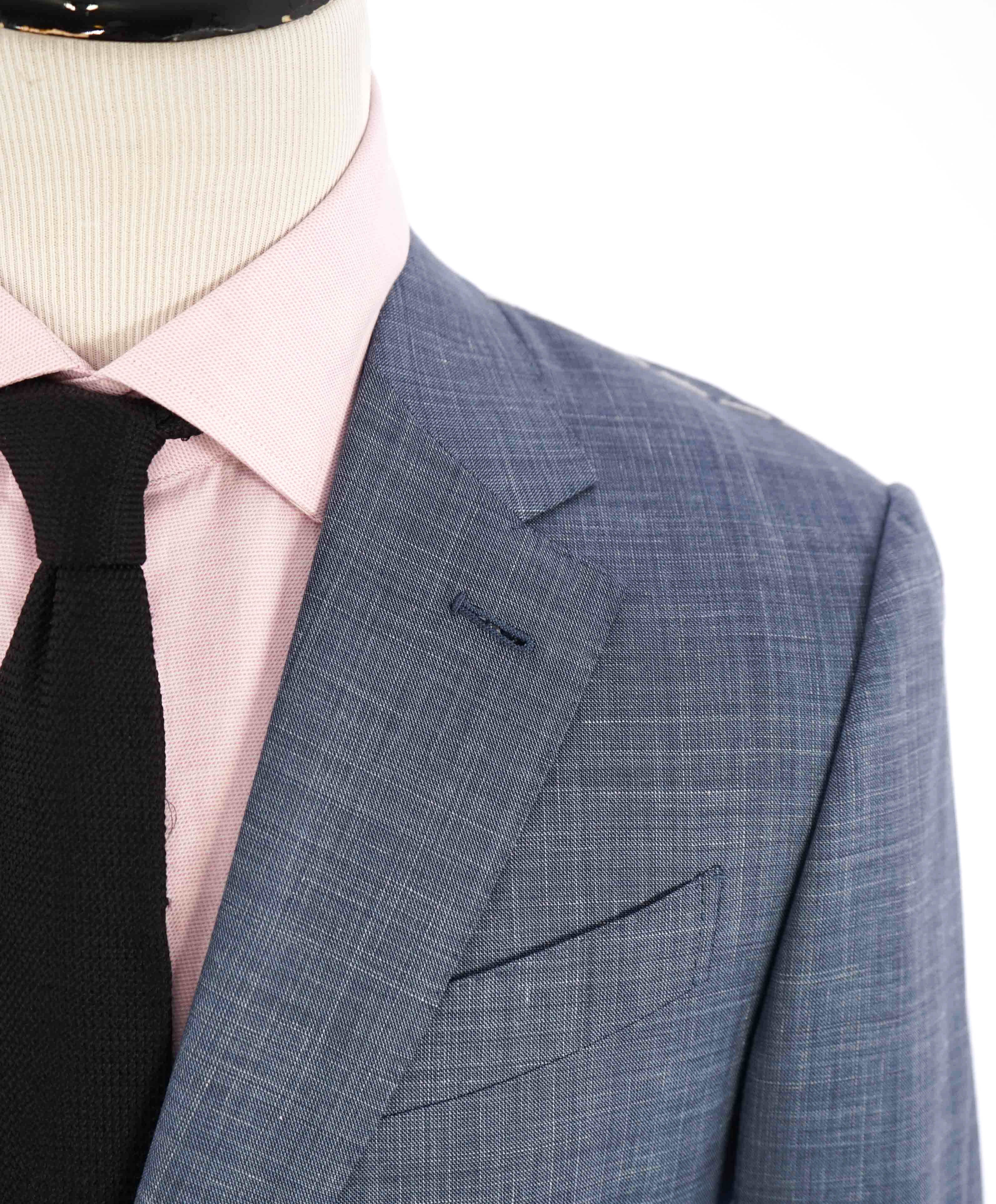 $3,290 ERMENEGILDO ZEGNA- “TORFEO SUMMER” Baby Blue W/SLK/L Blazer- 40R