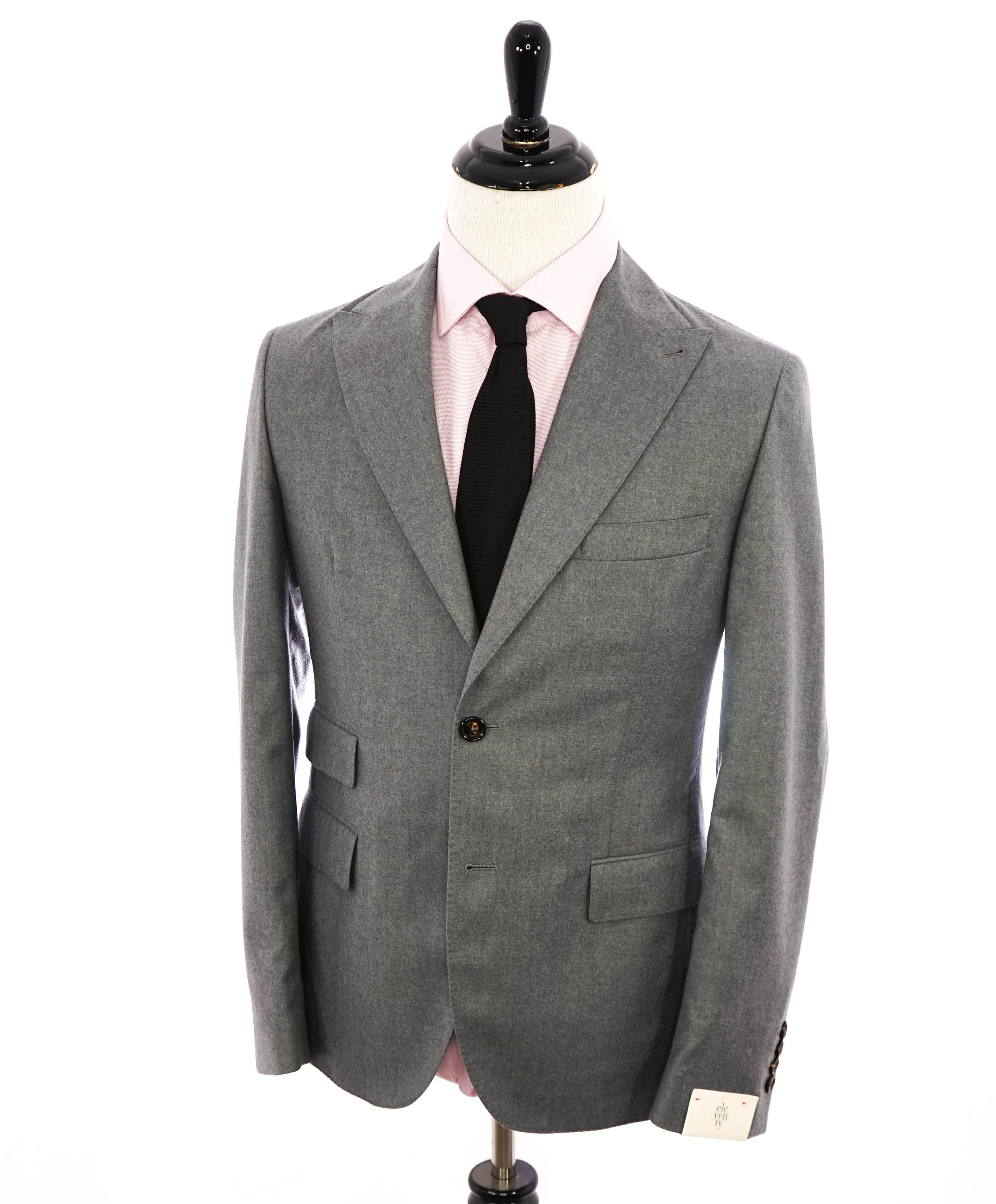 Eleventy Wool Flannel Topcoat With Removable Bib in Gray for Men