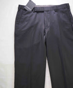 $695 ERMENEGILDO ZEGNA -Wool "MICBLK" Flat Front Dress Pants- 32W (48EU)