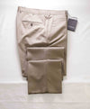 $695 ERMENEGILDO ZEGNA -Wool "Beige" Flat Front Dress Pants- 32W (48EU)