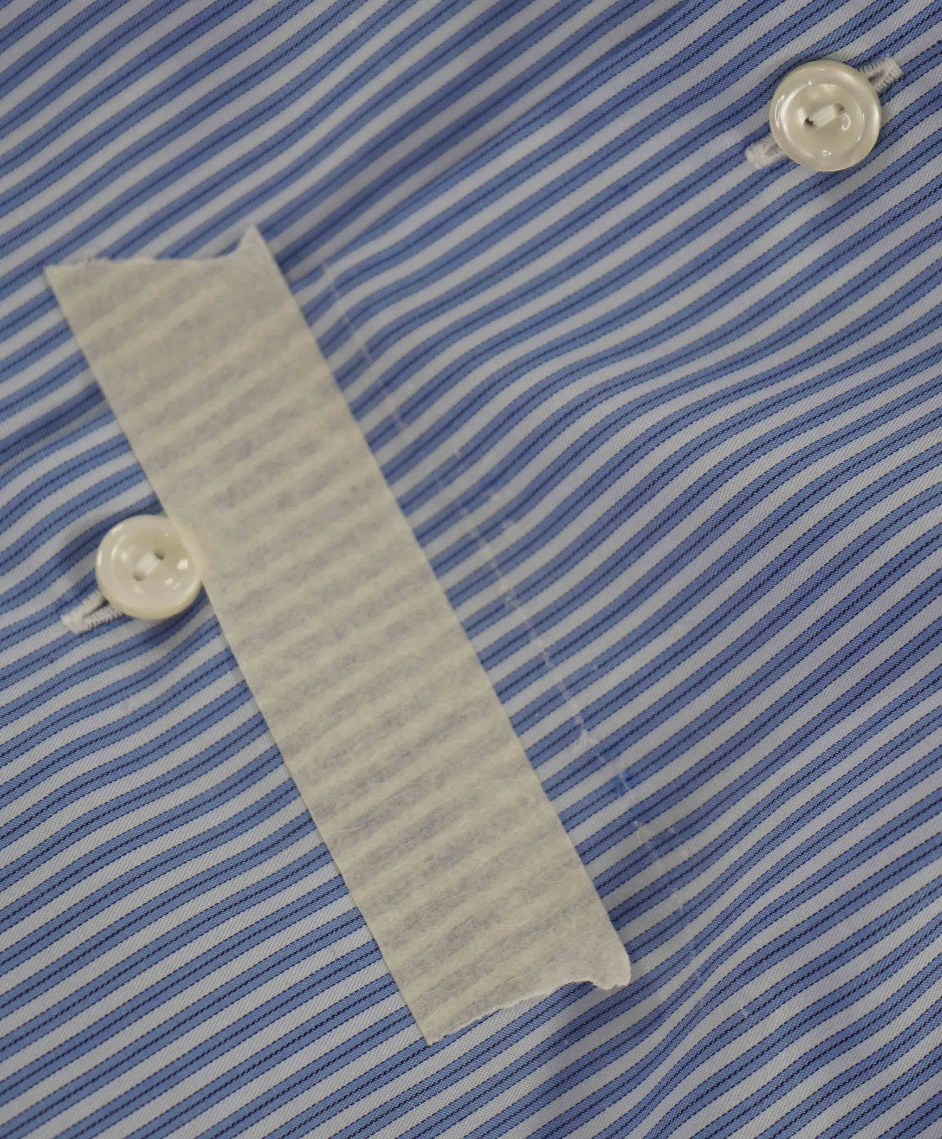 $295 ETON - Blue Stripe "Contemporary" Spread Collar Button Down Shirt - 16.5 42