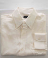 $1,480 TOM FORD - PURE SILK Button Collar IVORY Button Down Shirt - 16