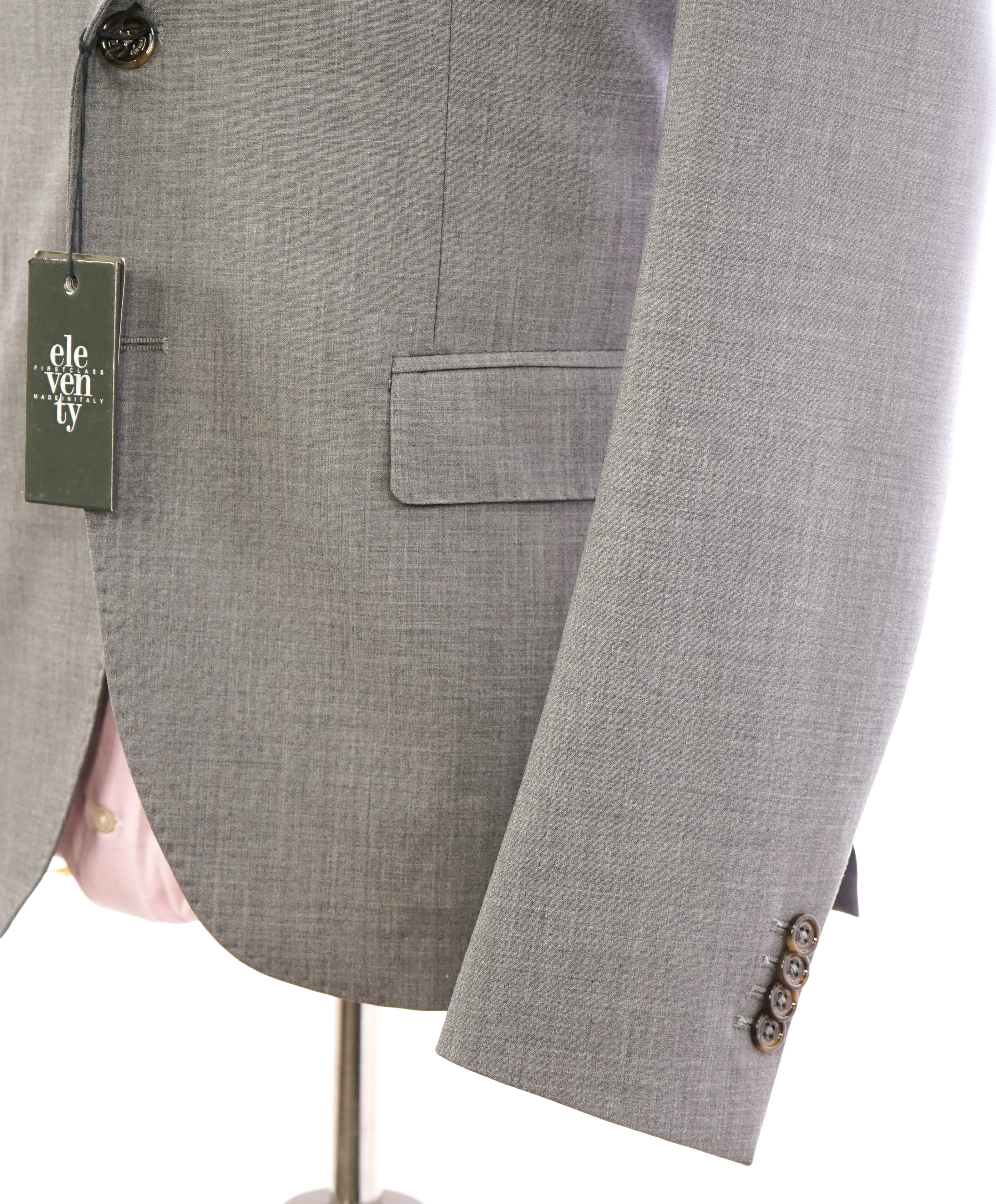 ELEVENTY - Gray Wool & Elastane Performance Blazer - 36 (46 EU)