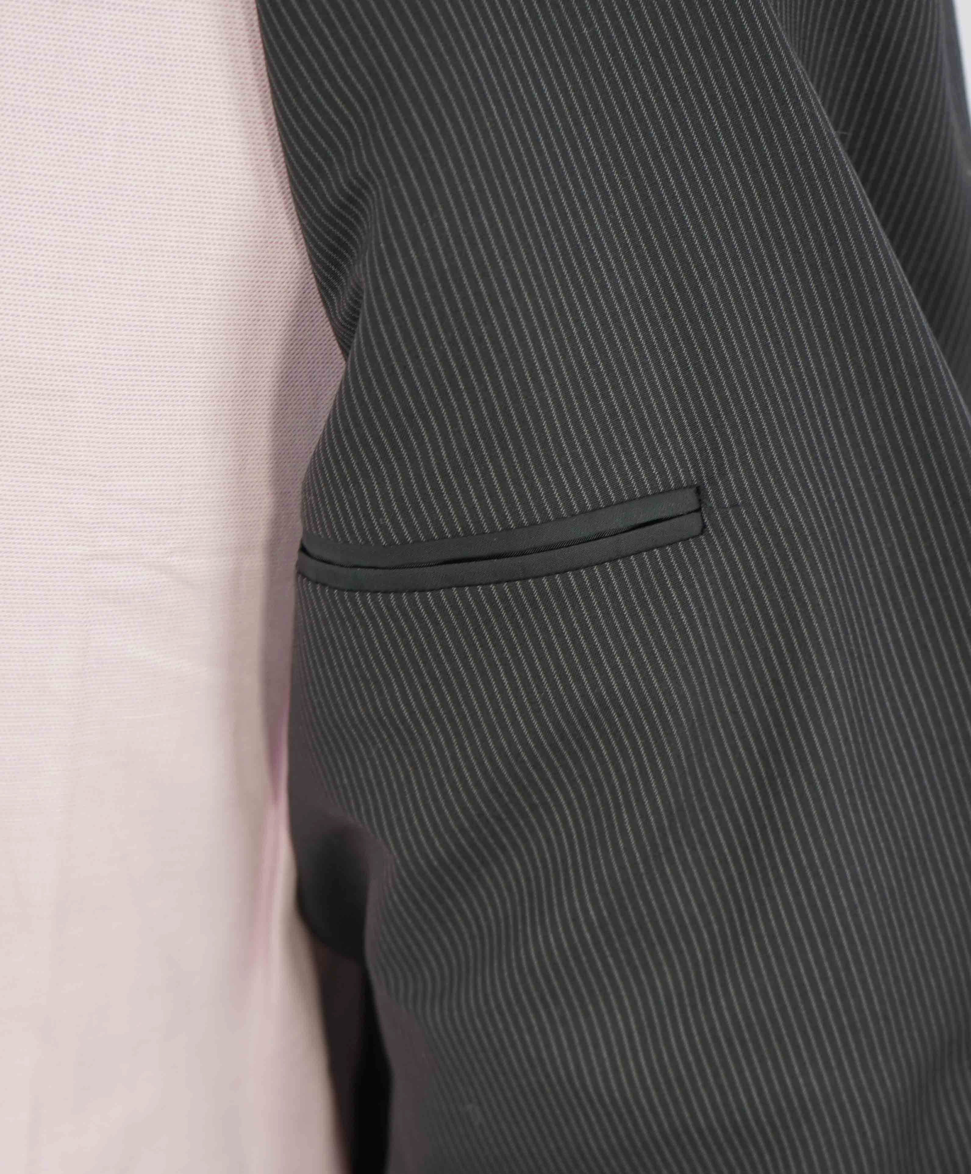 $2,695 RALPH LAUREN PURPLE LABEL - *WOOL* Black Textured Blazer - 42L