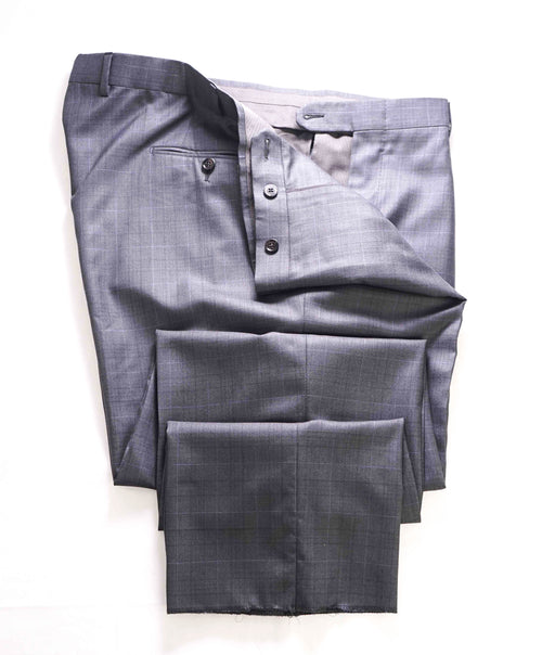 $895 ERMENEGILDO ZEGNA - TROFEO SILK/WOOL Check Dress Pants- 42W (56EU)