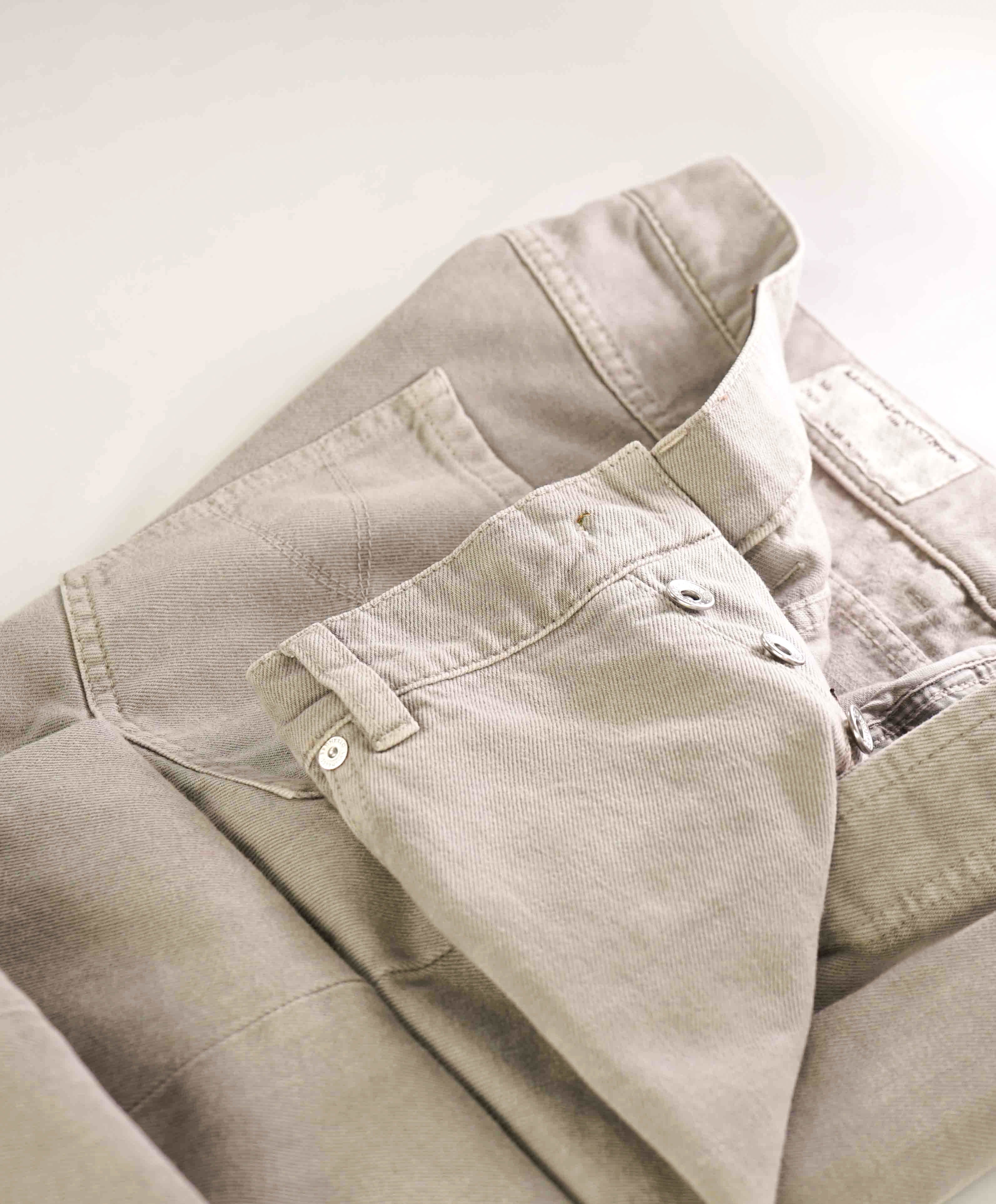 $720 BRUNELLO CUCINELLI -NWD 5-Pocket Beige Jeans Leather Tag- 36W (52EU)