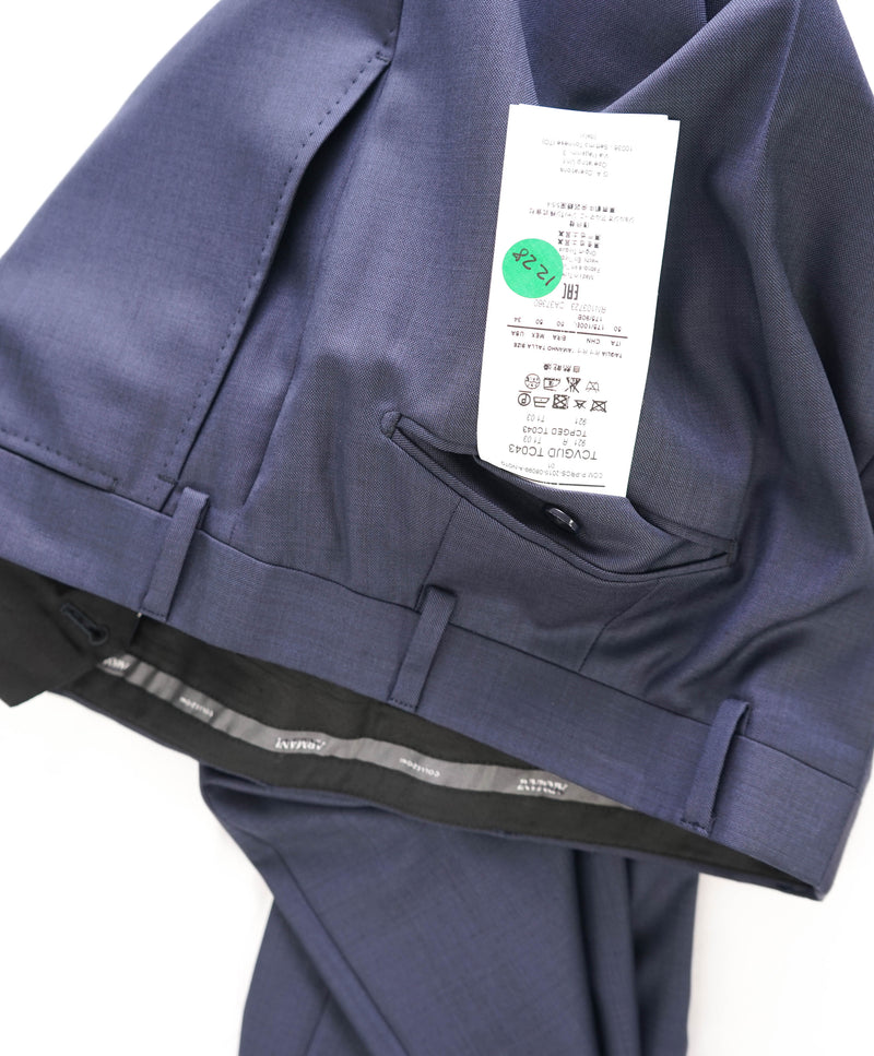 ARMANI COLLEZIONI - Steel Blue *CLOSET STAPLE* Flat Front Dress Pants - 34W