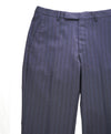 Z ZEGNA - Blue & Gray Check Plaid Flat Front Wool Dress Pants - 32W