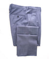 Z ZEGNA - Pastel Baby Blue "Pindot" Flat Front Wool Dress Pants - 34W