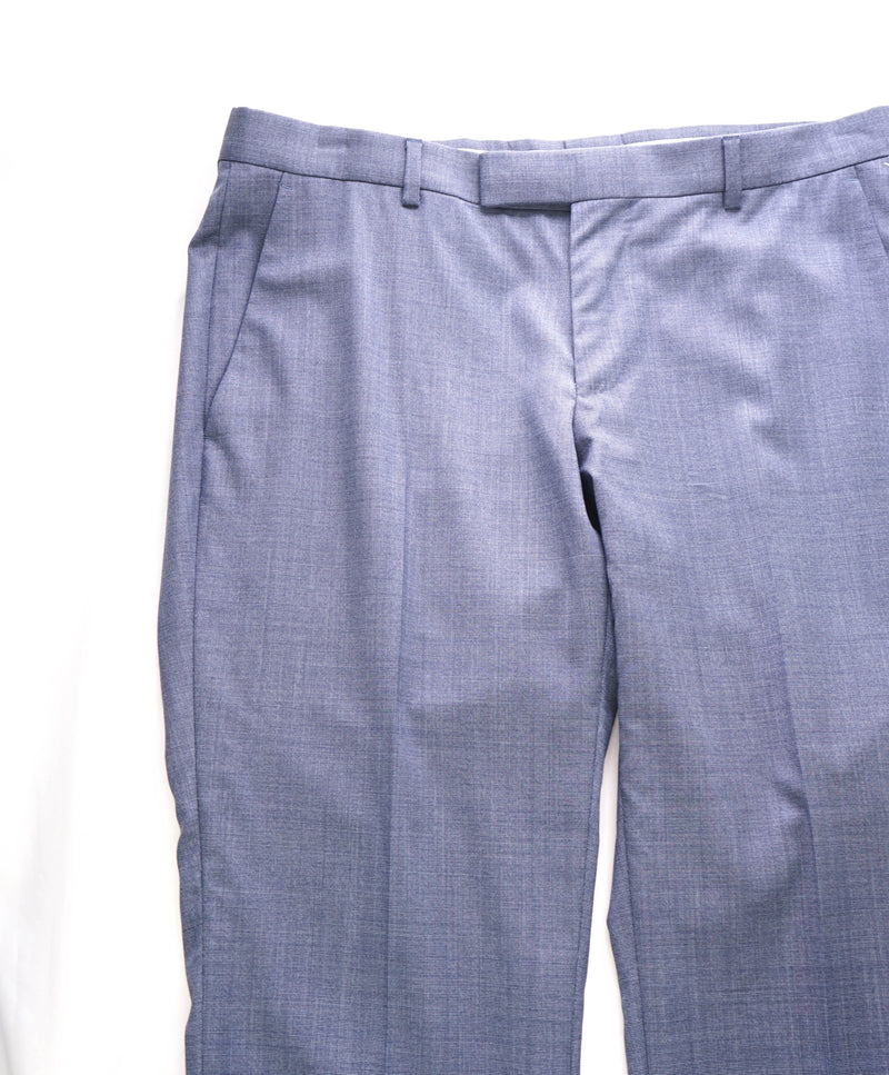 Z ZEGNA - Pastel Baby Blue "Pindot" Flat Front Wool Dress Pants - 34W