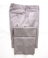 SAMUELSOHN - "Super 130's" Textured Neutral Stripe Flat Front Pants - 32W