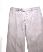 SAMUELSOHN - "Super 130's" Textured Neutral Stripe Flat Front Pants - 32W