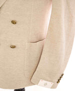 $1,195 ELEVENTY - Double Breasted Gold Button Linen Blazer - 40 US (50EU)