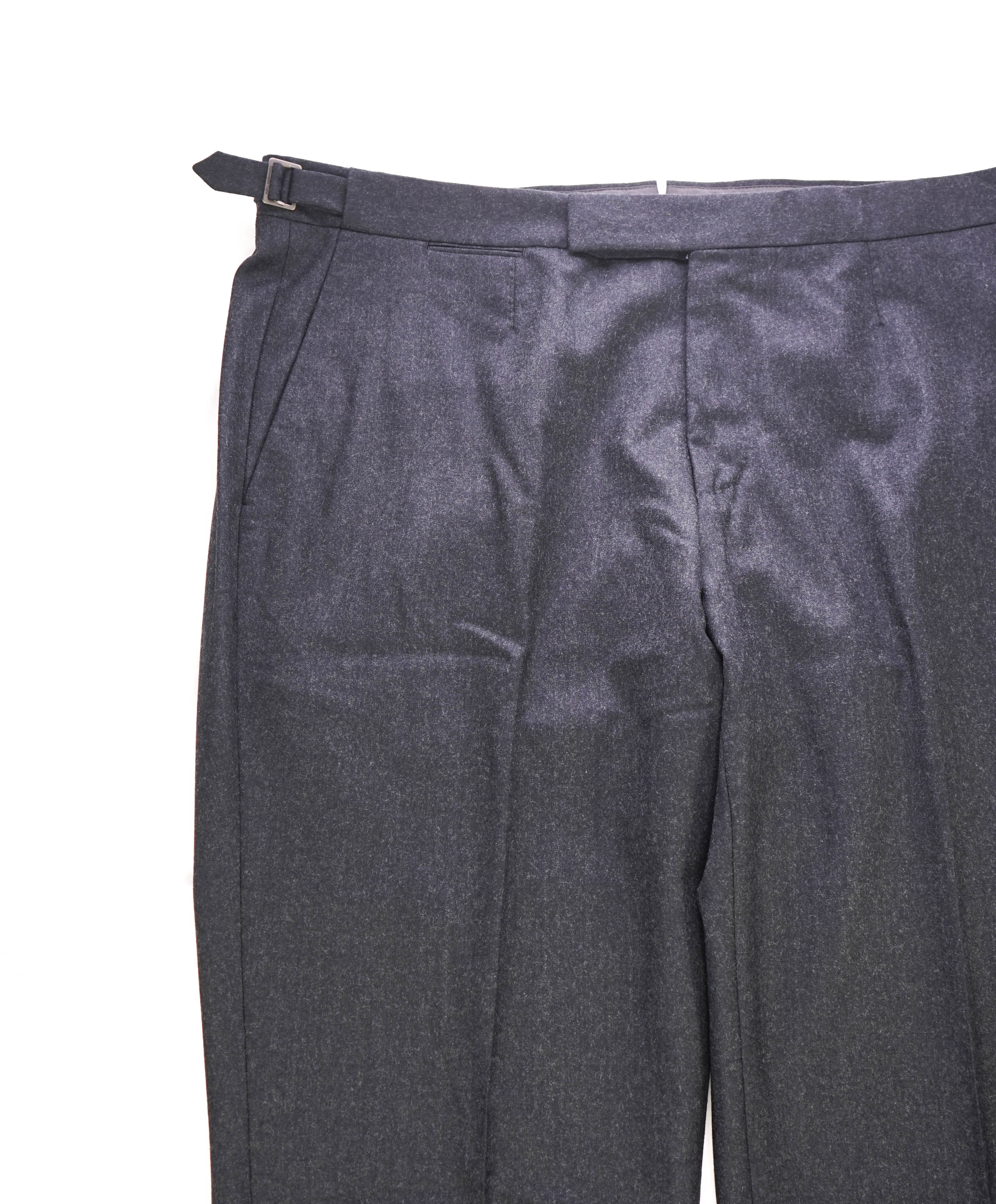 ERMENEGILDO ZEGNA - "SIDE TABS" Pure Wool Flat Front Dress Pants - 40W (58EU)