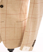 $1,095 ELEVENTY - Cotton/Wool Check Windowpane Camel Jacket Blazer- 40 (50EU)