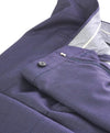 HICKEY FREEMAN - Blue & Burgundy Houndstooth Wool Flat Front Dress Pants - 38W