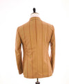 $1,495 ELEVENTY - Camel / Tobacco Chalk Stripe Semi-Lined Soft Blazer - 40 (50EU)