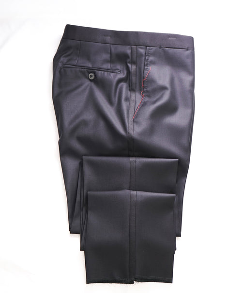 ISAIA - Pure Wool "AQUASPIDER" Black Tux Dress Pants Flat Front- 31W