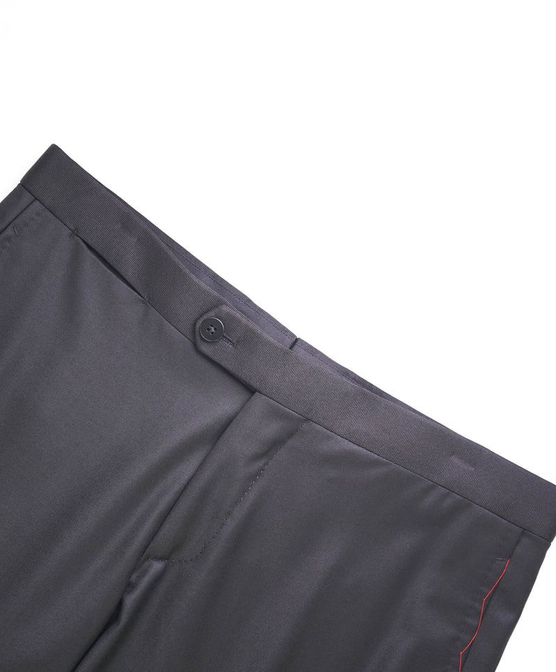 ISAIA - Pure Wool "AQUASPIDER" Black Tux Dress Pants Flat Front- 31W