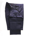 $695 ISAIA - *CLOSET STAPLE* Solid Navy Wool Dress Pants Flat Front - 37W (54EU)