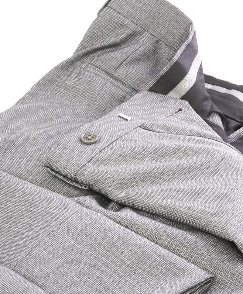 GIORGIO ARMANI - Gray Classic Check Flat Front Dress Pants - 36W