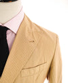 $1,845 ELEVENTY - SEERSUCKER Neutral Stripe Double Breasted Suit - 40 (50 EU)