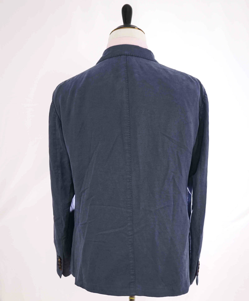 $2,295 ELEVENTY - Pastel Blue Light Deconstructed Linen Blend Suit - 44 (54 EU)